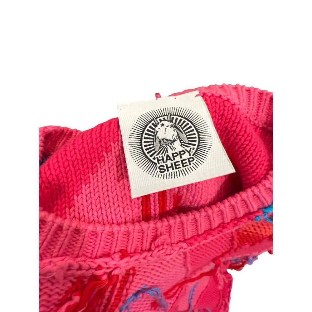 Happy Sheep Hot Pink Fringe Sweater, Size XS - Picture 5 of 5